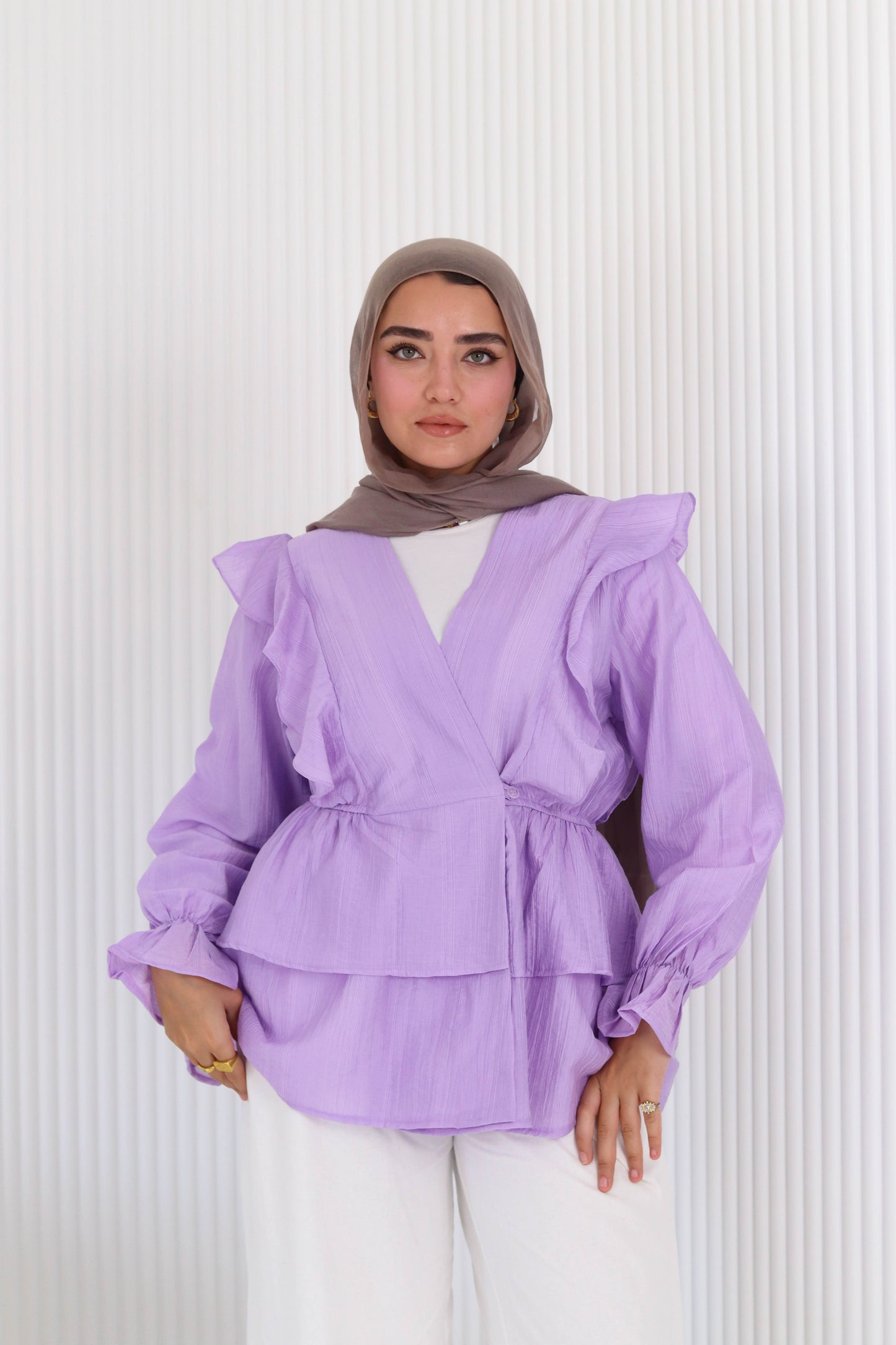 Butterfly blouse in lavender
