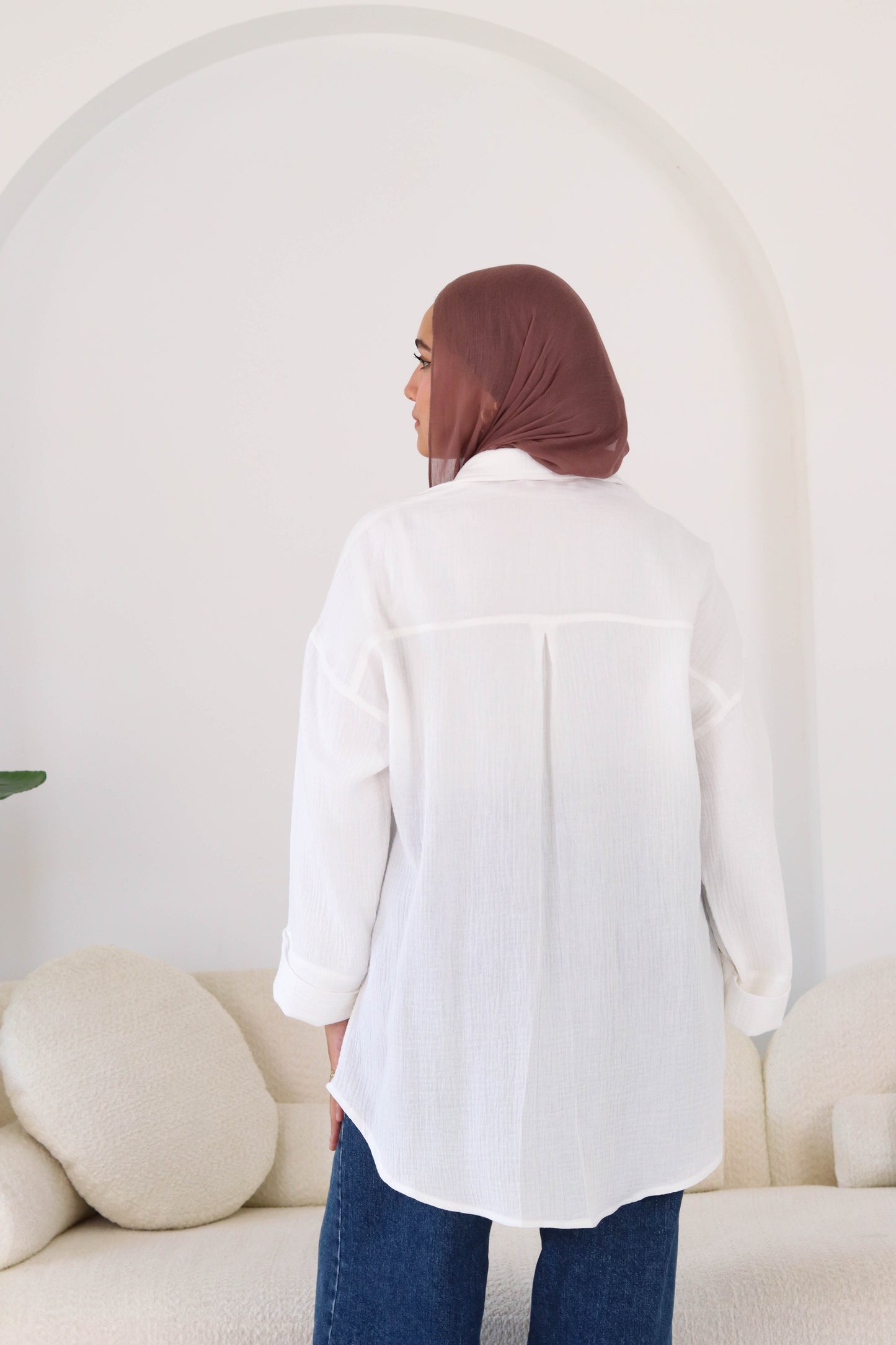 Cotton shirt in white