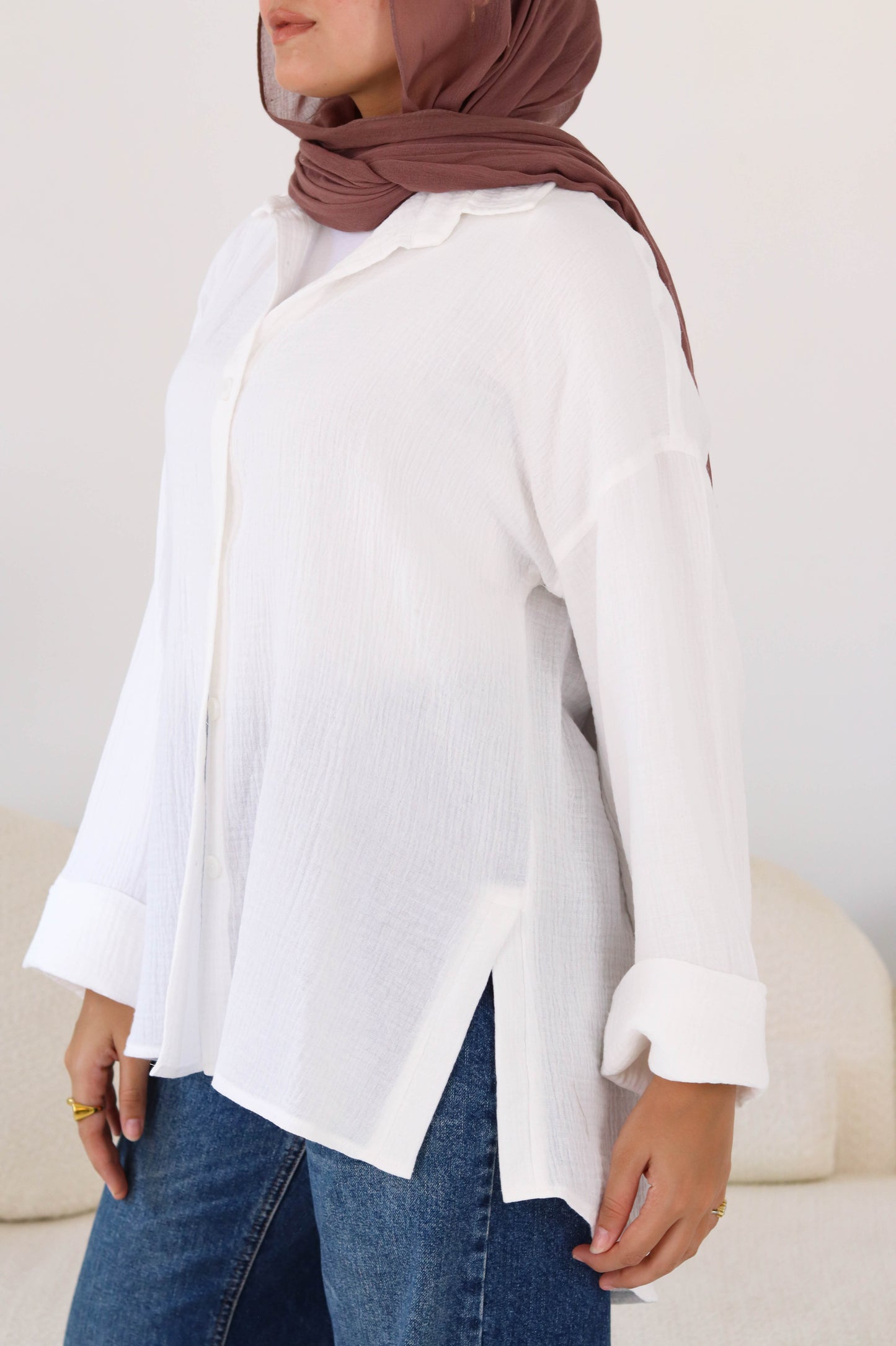 Cotton shirt in white