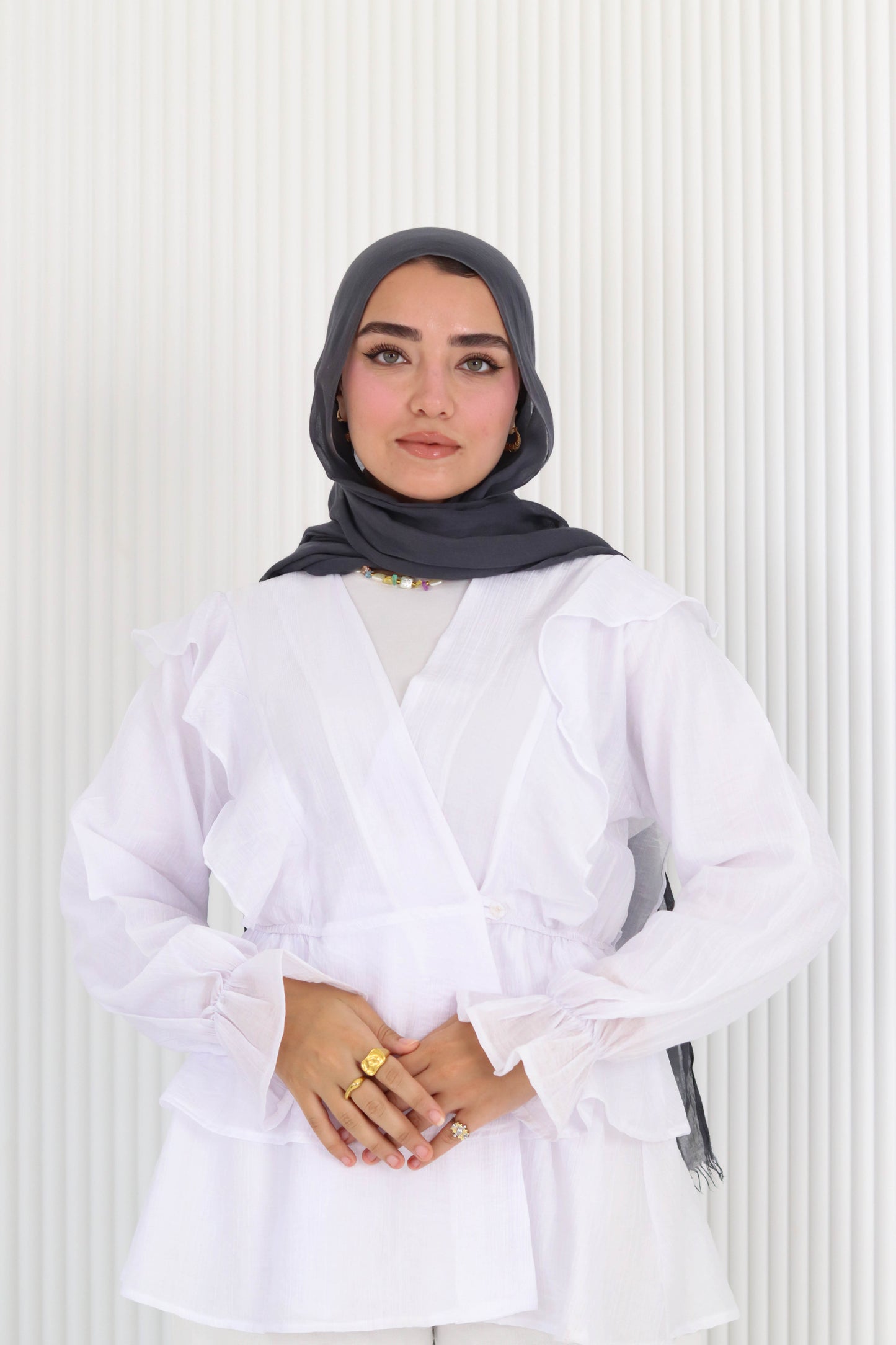 Butterfly blouse in white