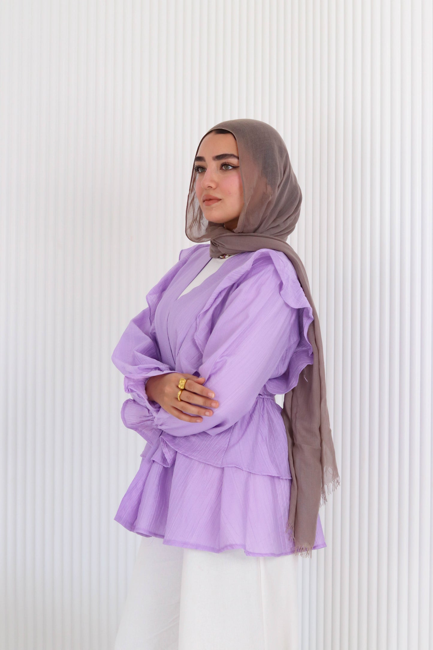 Butterfly blouse in lavender