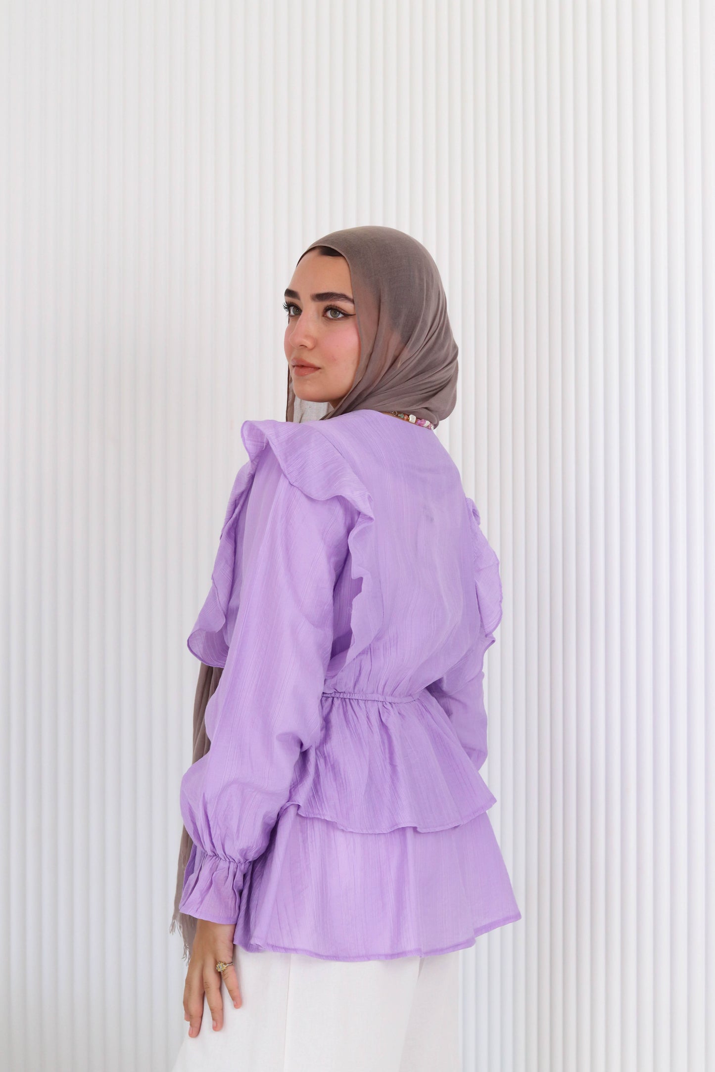 Butterfly blouse in lavender
