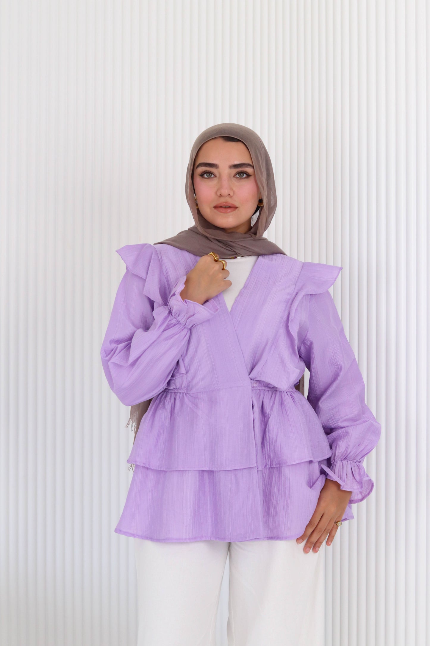 Butterfly blouse in lavender