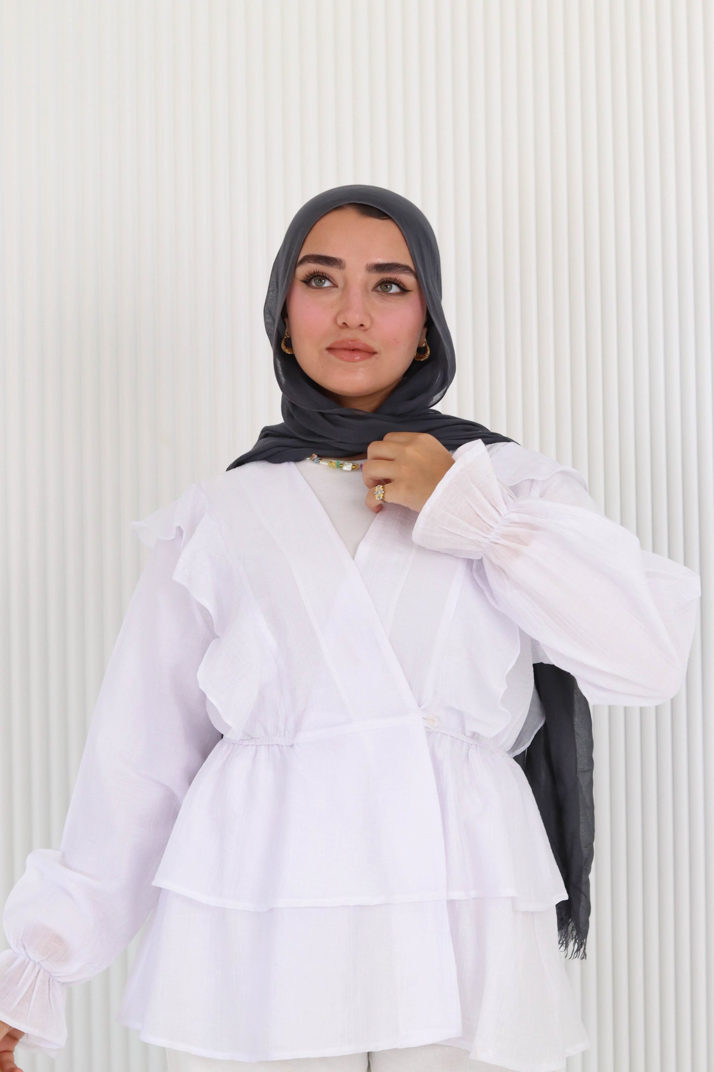 Butterfly blouse in white