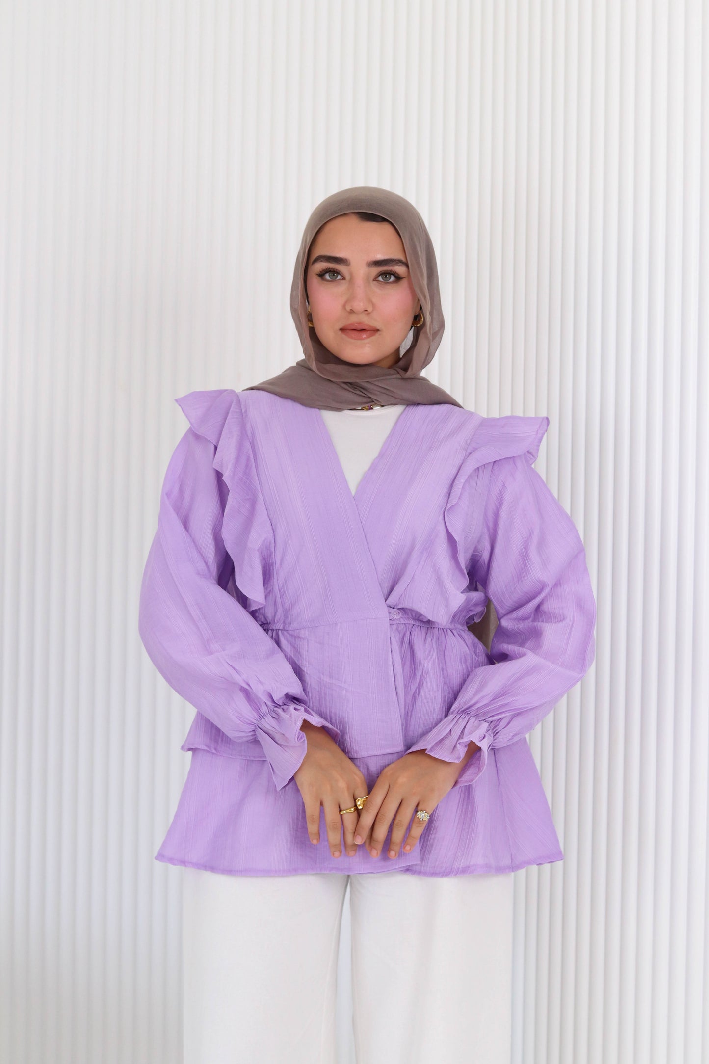 Butterfly blouse in lavender