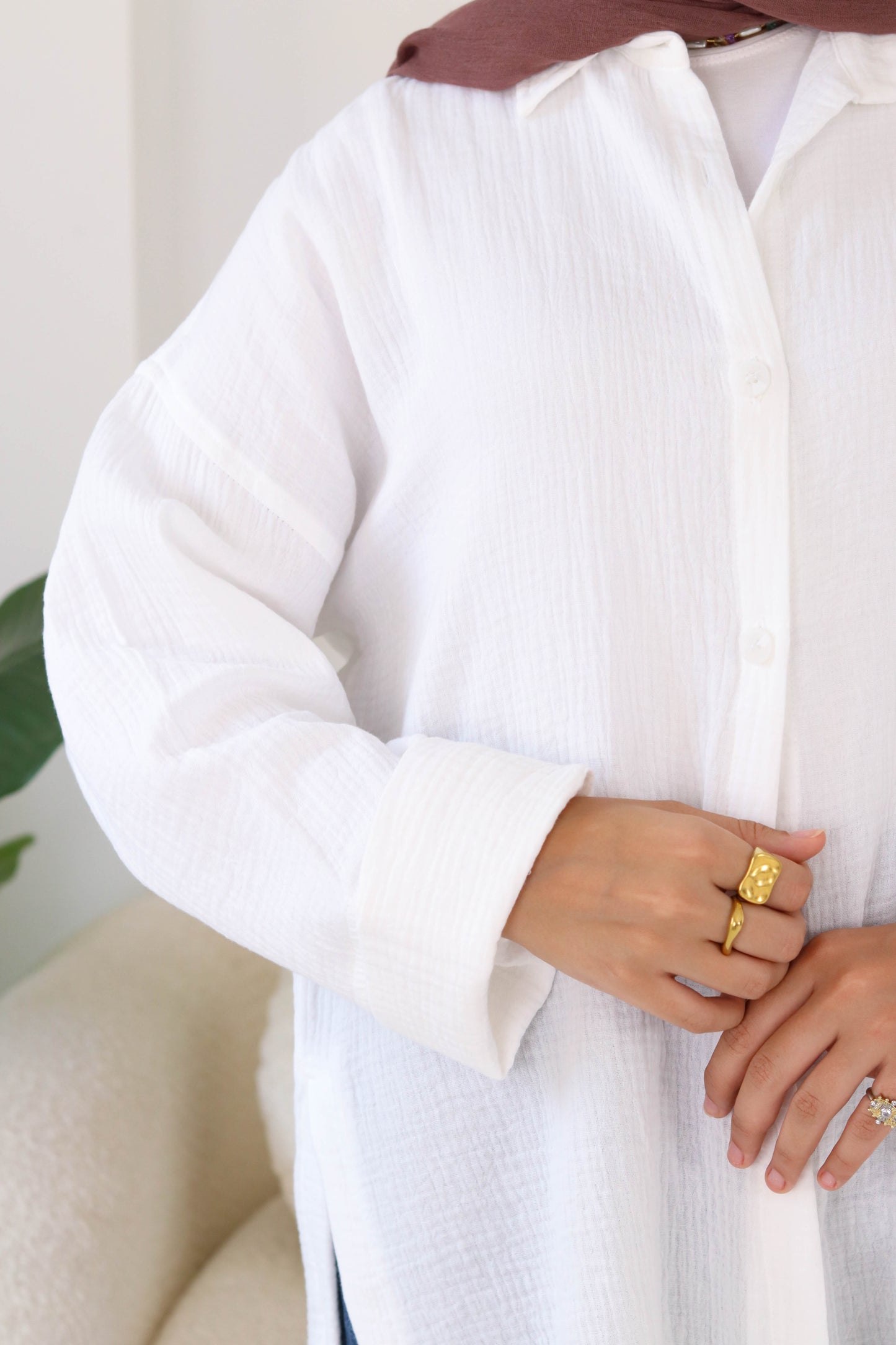 Cotton shirt in white