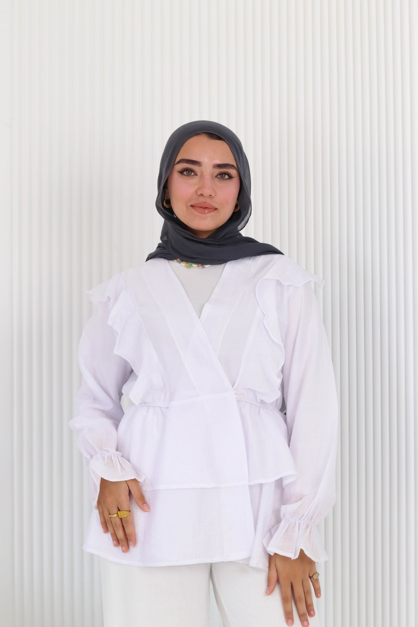 Butterfly blouse in white