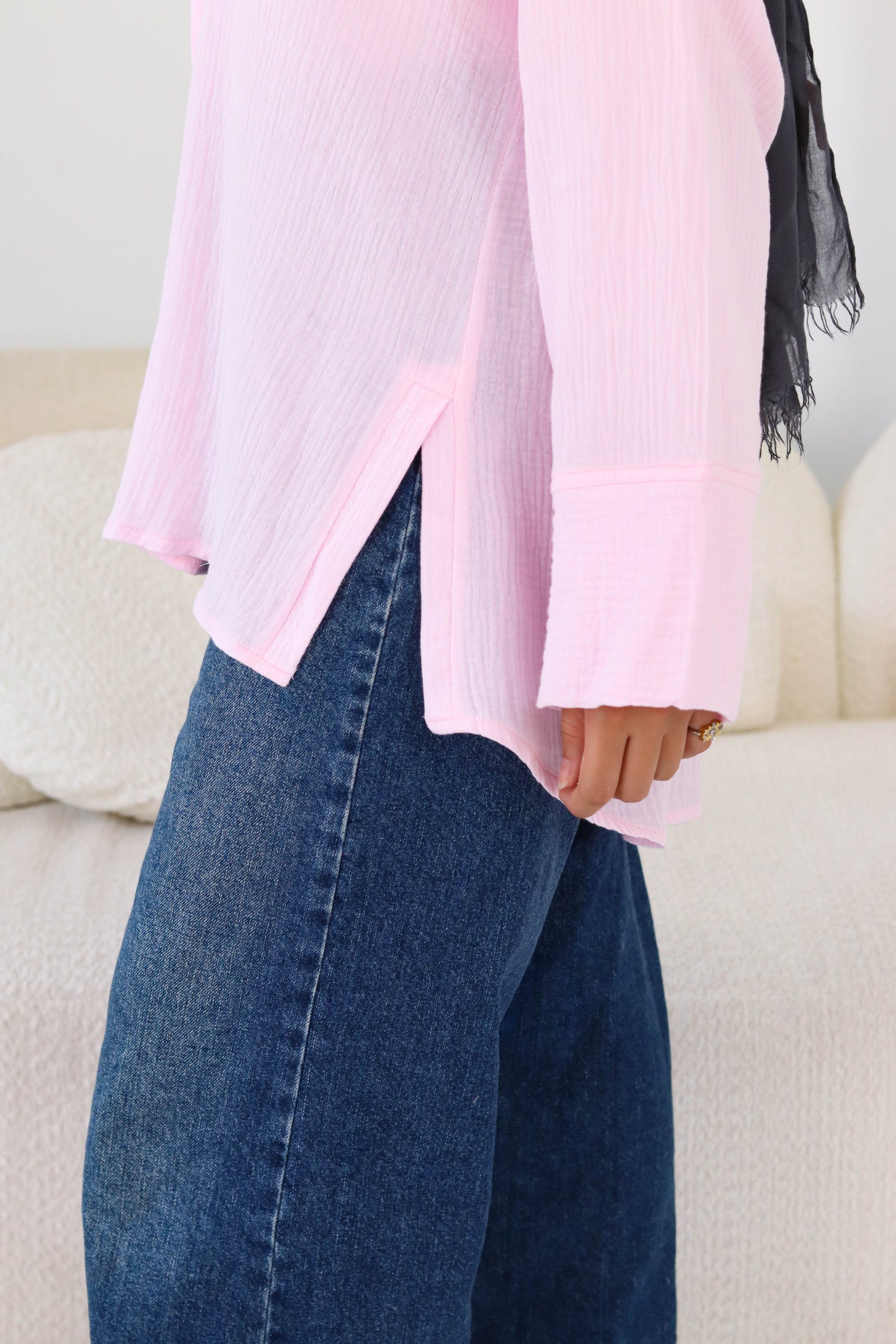 Cotton shirt in pink