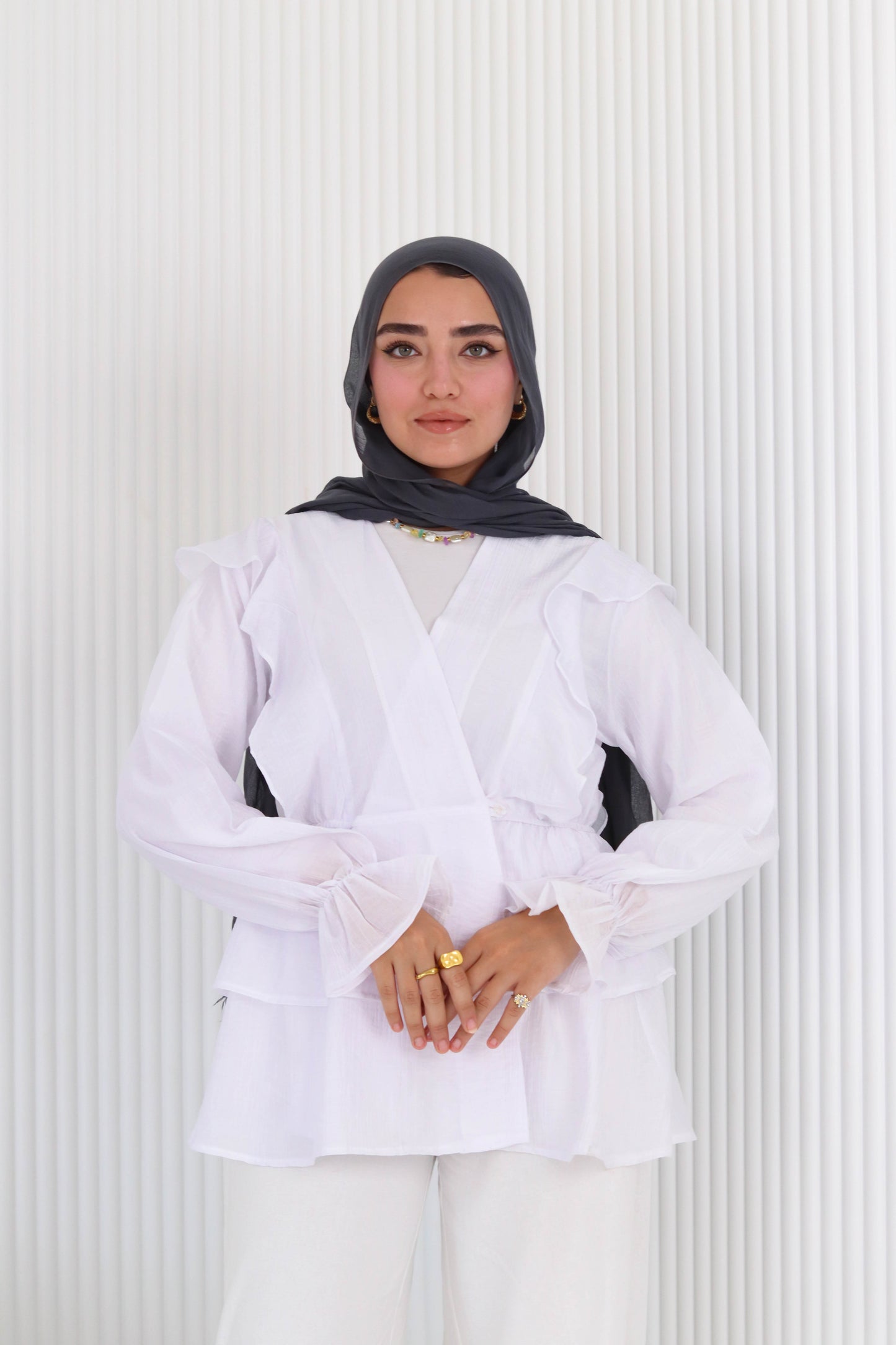 Butterfly blouse in white