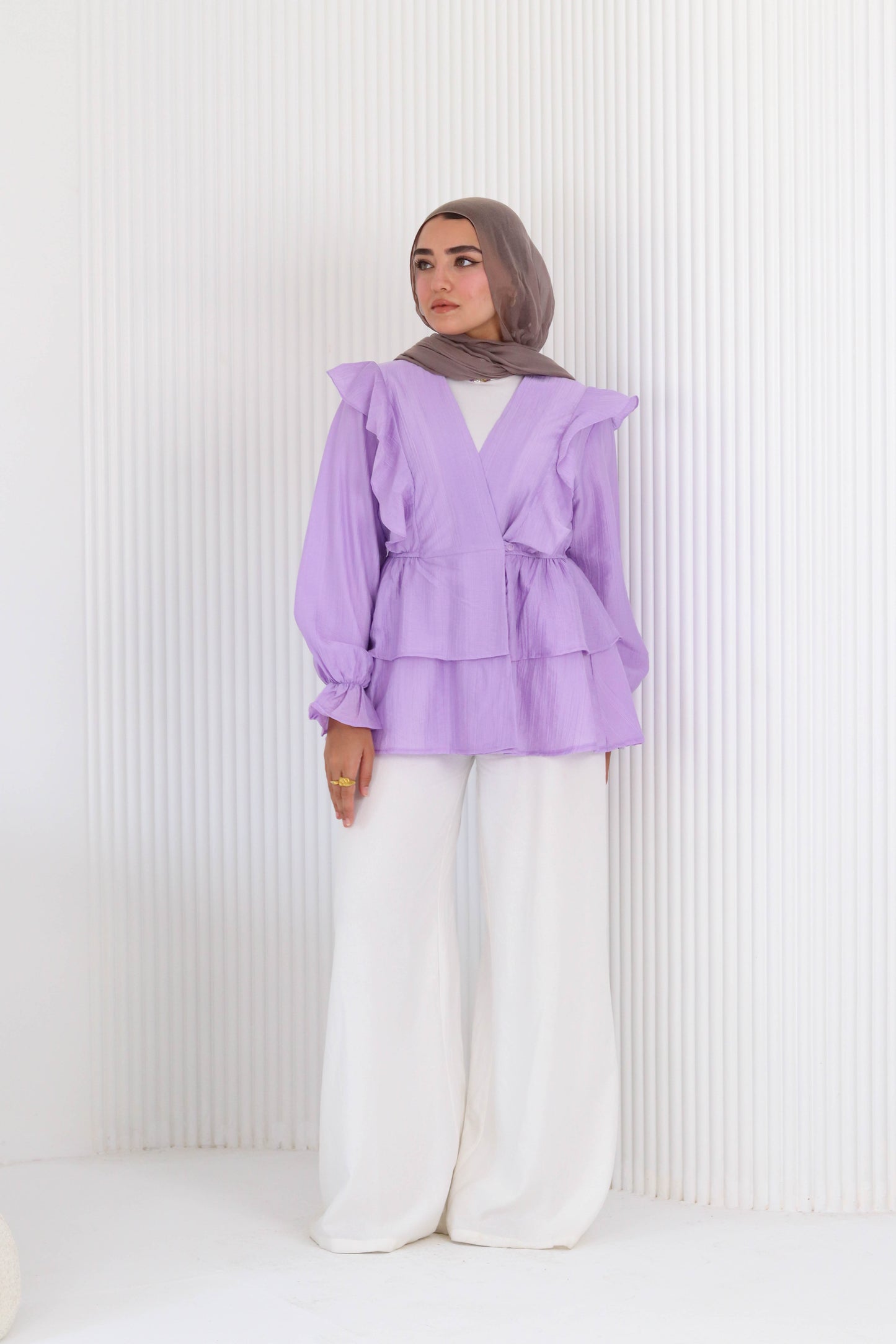 Butterfly blouse in lavender