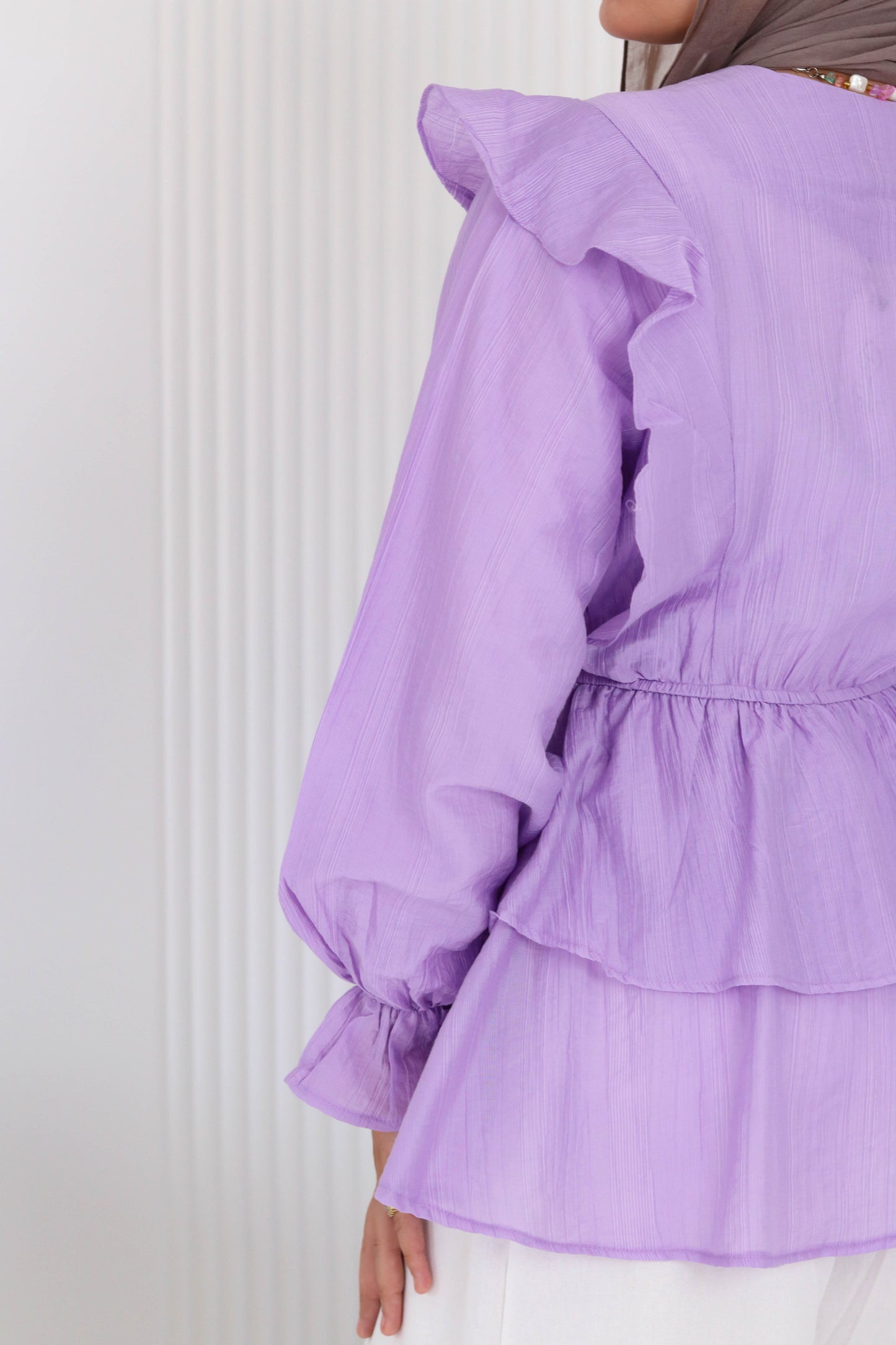 Butterfly blouse in lavender