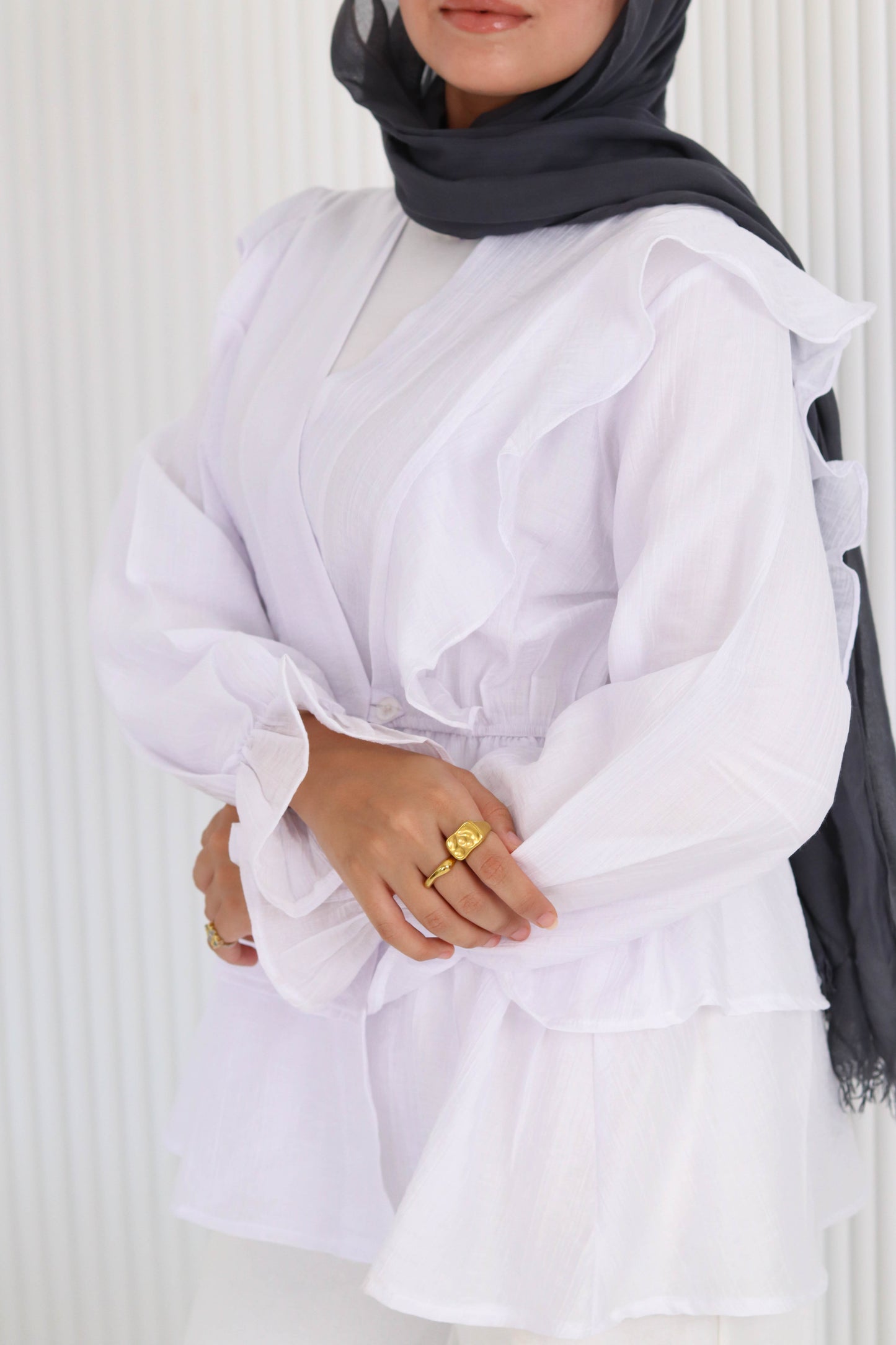 Butterfly blouse in white