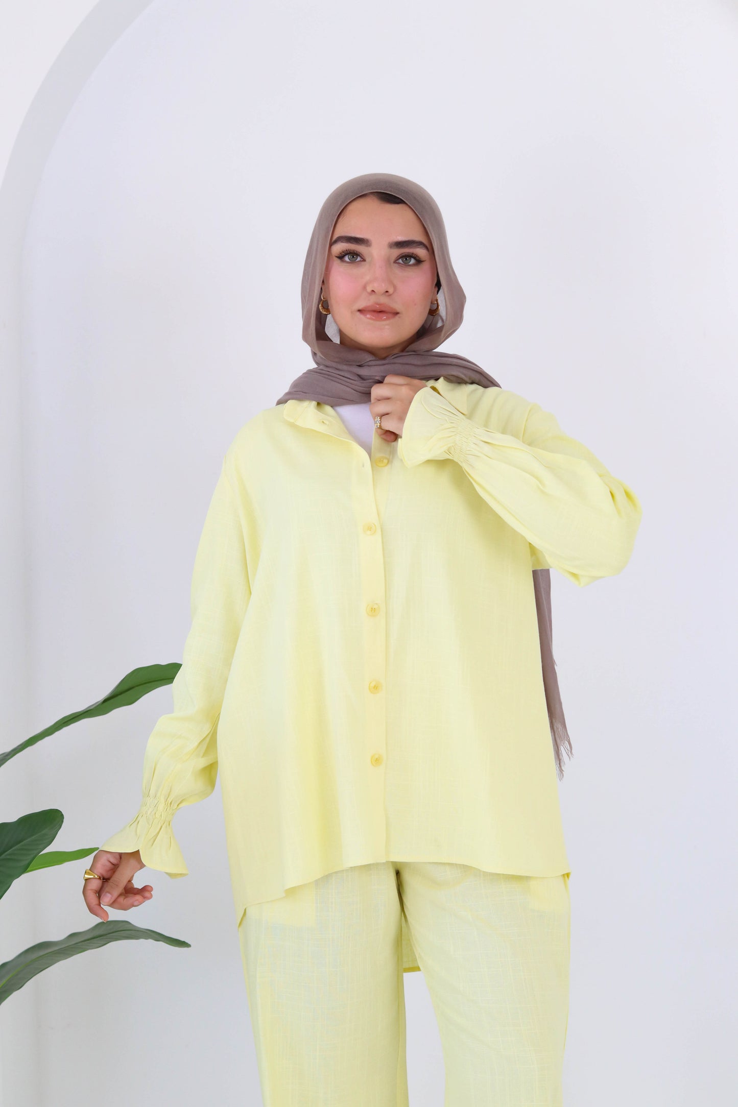Everyday linen set in yellow