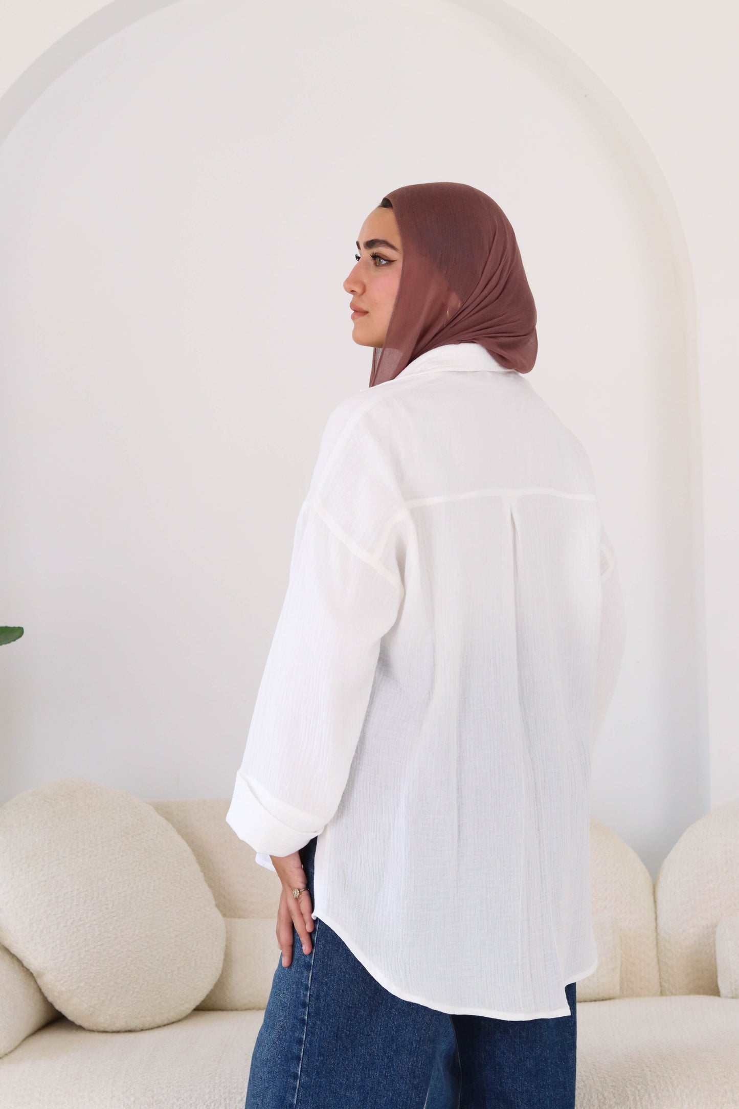 Cotton shirt in white