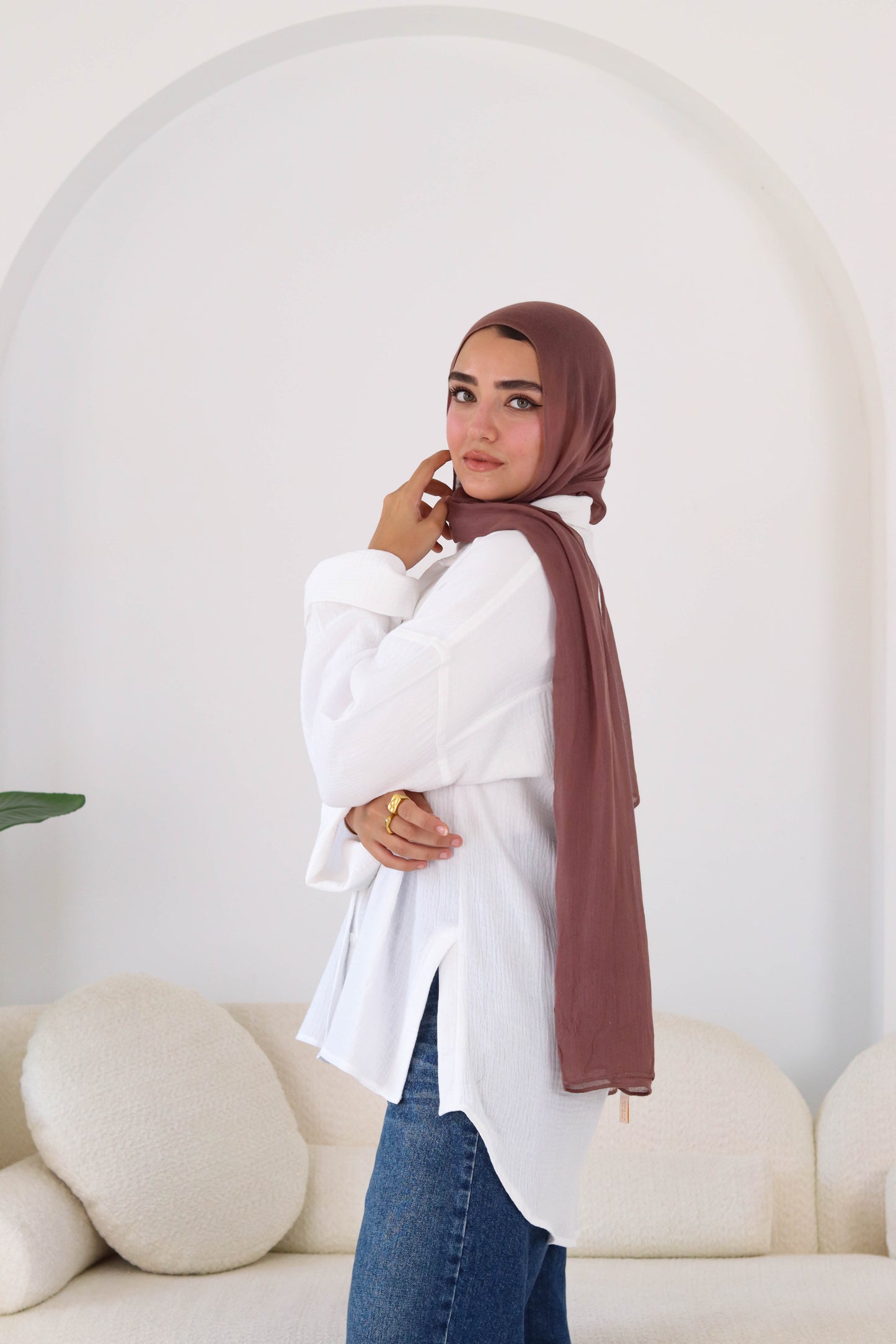 Cotton shirt in white