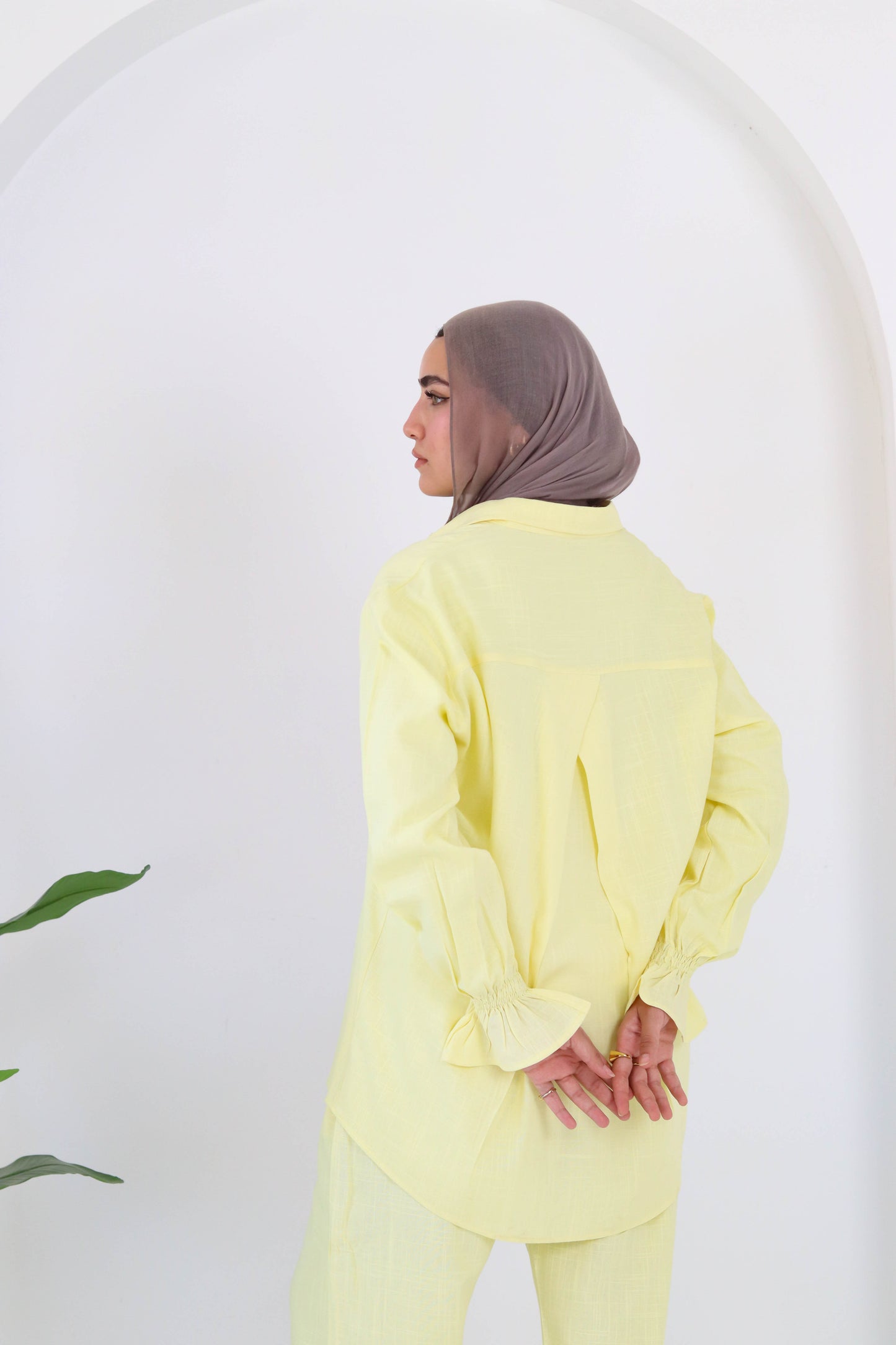 Everyday linen set in yellow
