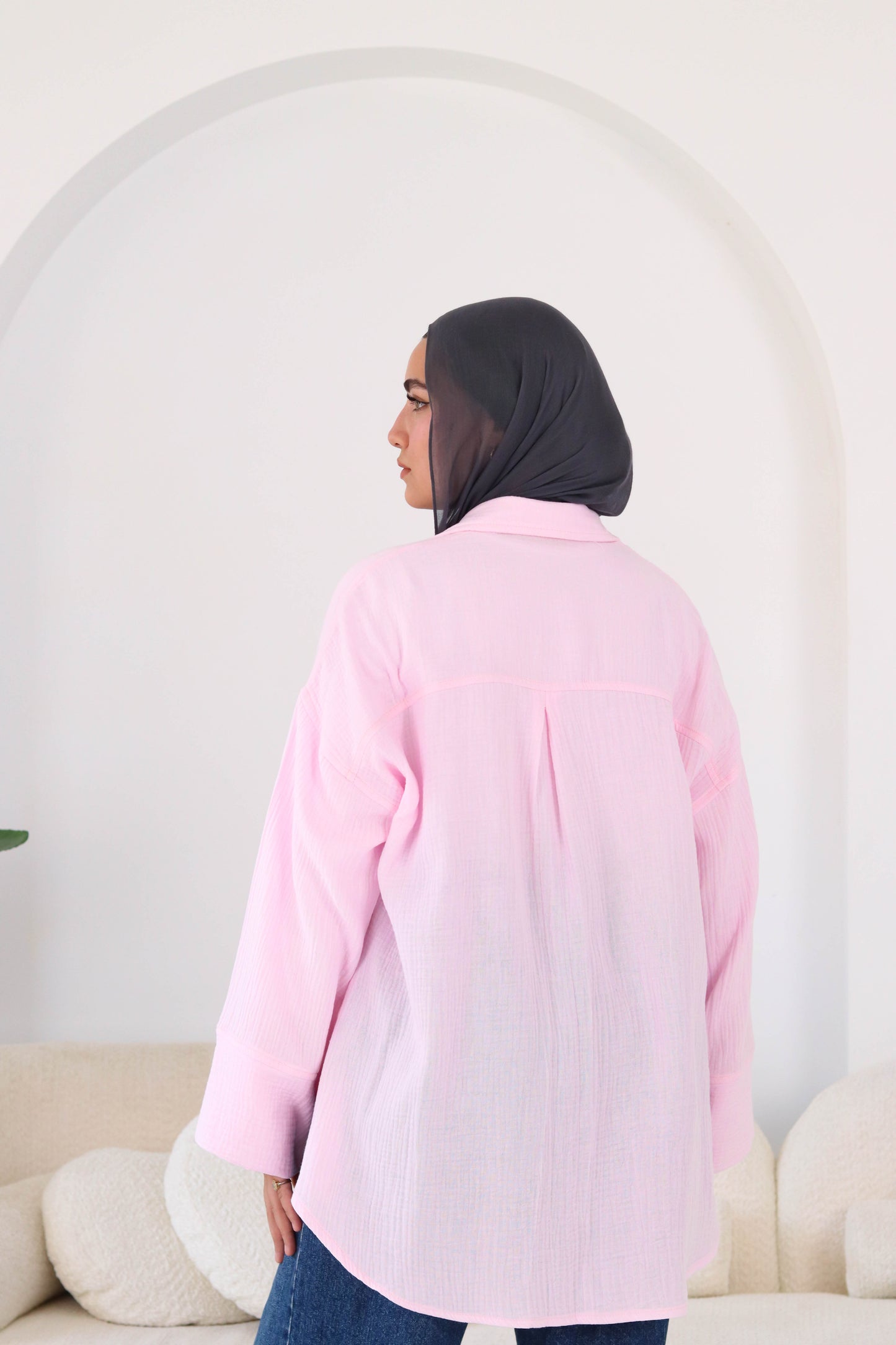 Cotton shirt in pink