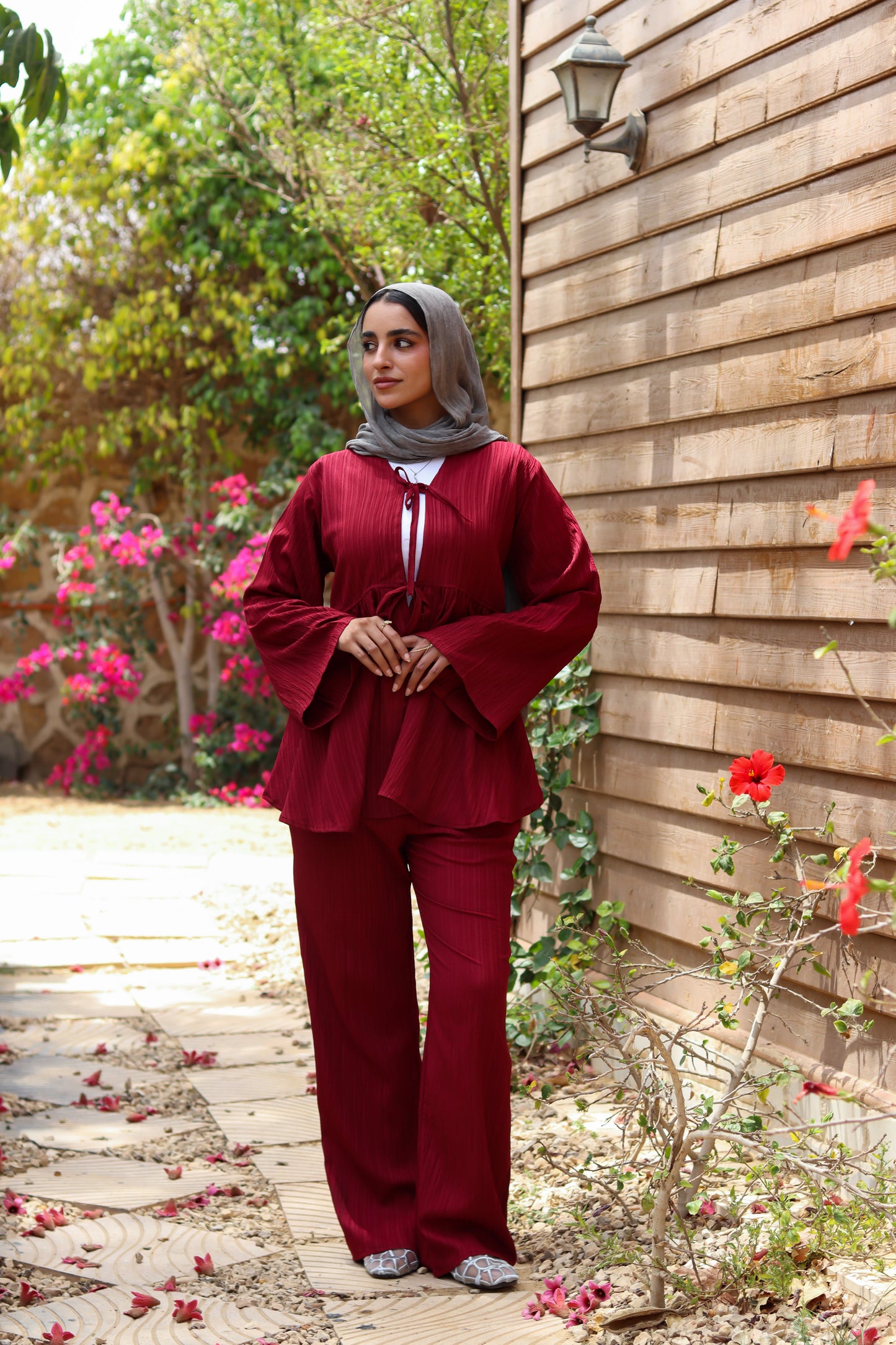 Amber breeze set-Burgundy