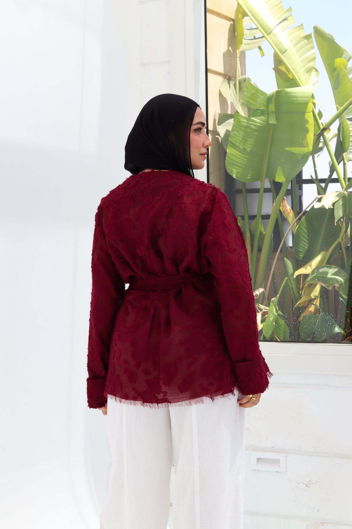 Cutting Cardigan - Burgundy