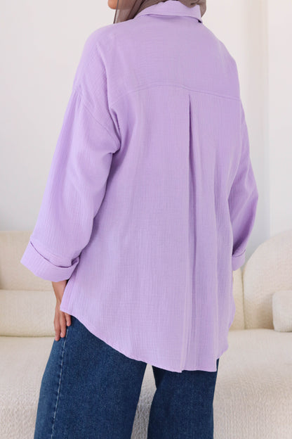 Cotton shirt in lavander