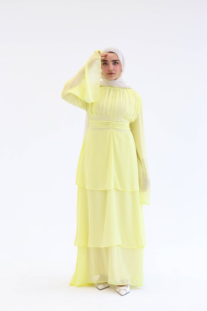 REEM DRESS IN YELLOW