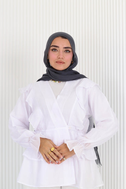 Butterfly blouse in white