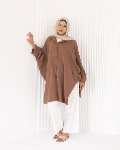 “Ghazal” Long shirt in cafe