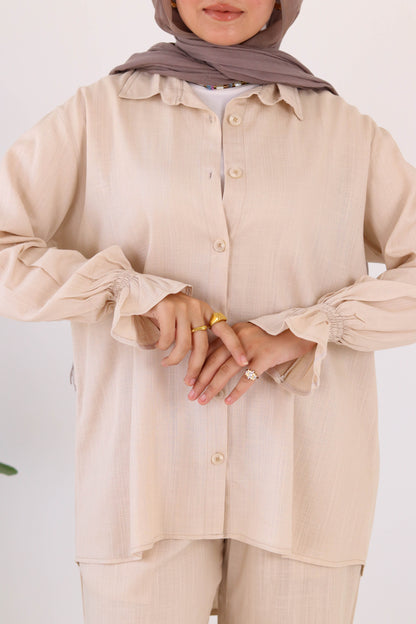 Everyday linen set in beige