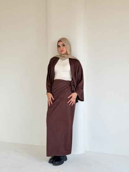 Aura Suede Set Brown