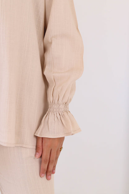Everyday linen set in beige