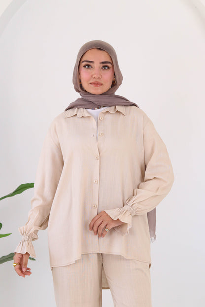 Everyday linen set in beige