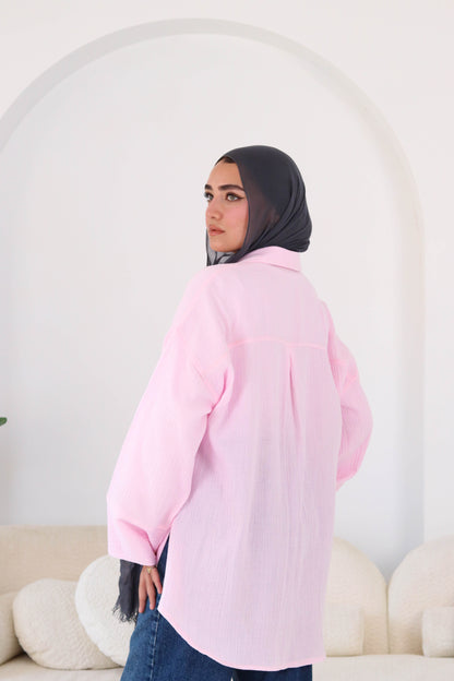 Cotton shirt in pink