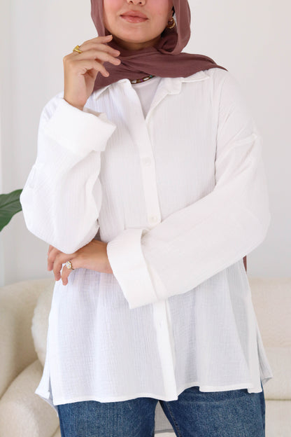Cotton shirt in white