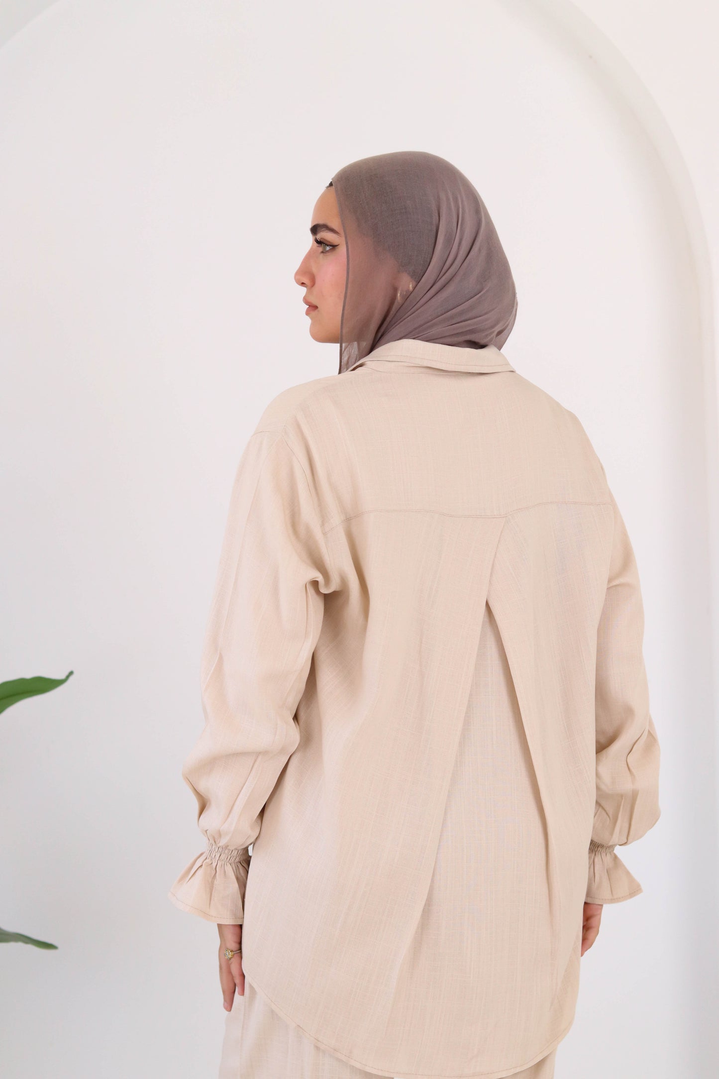 Everyday linen set in beige