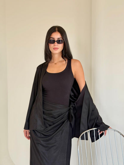 Aura Suede Set Black