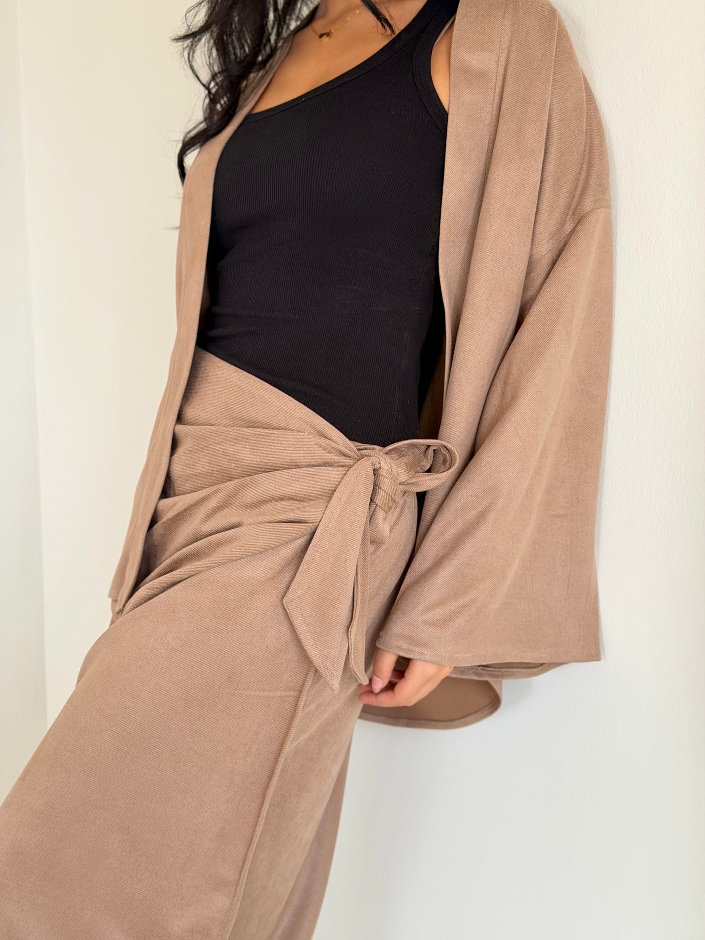 Aura Suede Set Beige