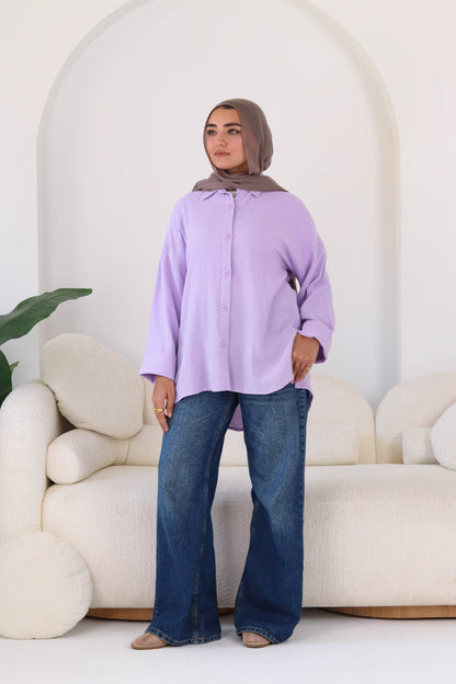 Cotton shirt in lavander