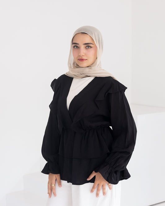 Butterfly blouse in black
