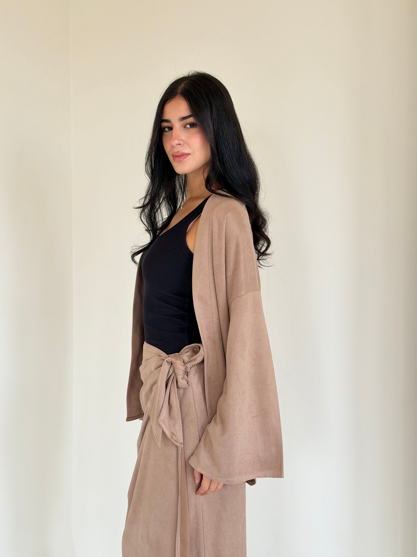 Aura Suede Set Beige