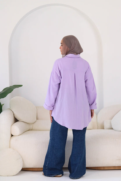 Cotton shirt in lavander