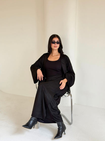 Aura Suede Set Black