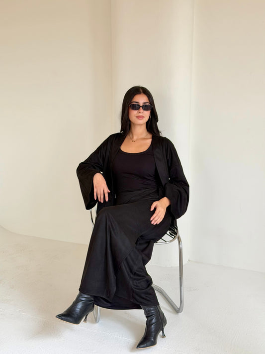 Aura Suede Set Black