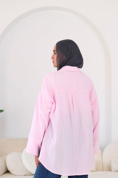 Cotton shirt in pink
