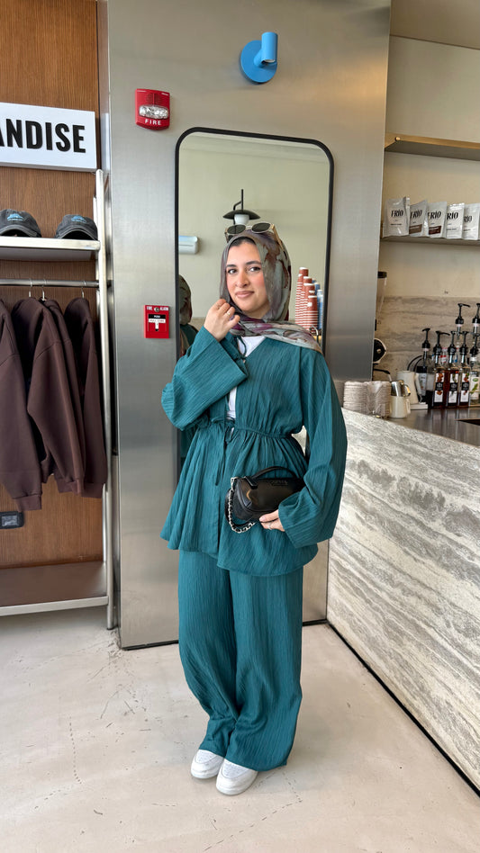 Amber breeze set- Emerald green
