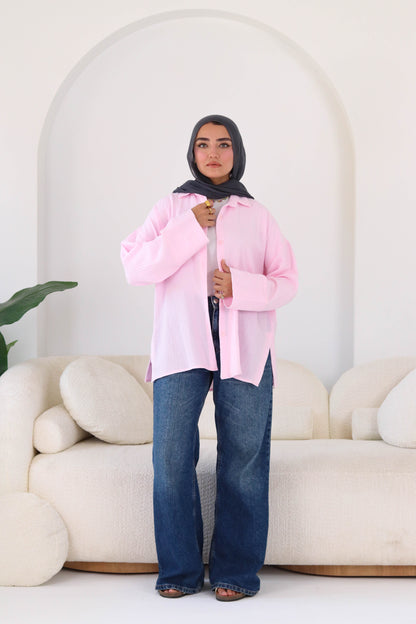 Cotton shirt in pink
