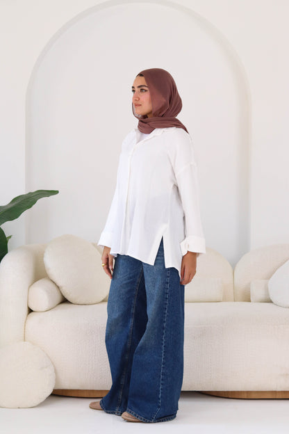 Cotton shirt in white