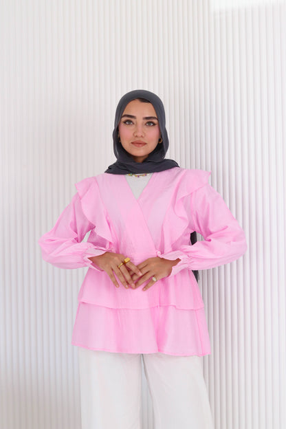Butterfly blouse in pink