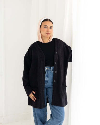 Black cardigan