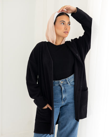 Black cardigan