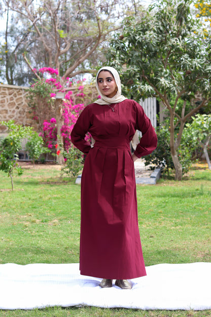 The Blossom Dress-Burgundy